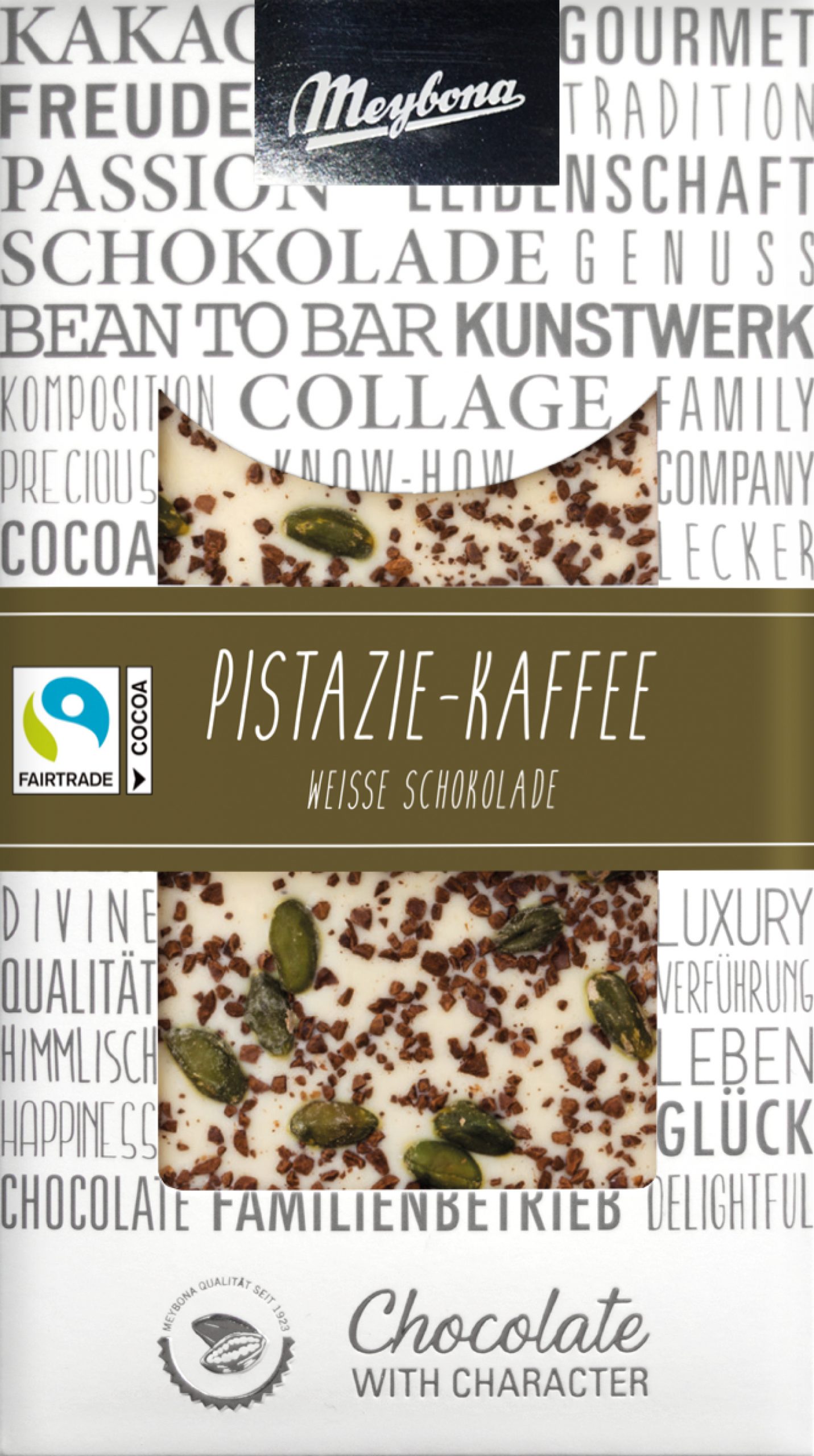 Collage »Pistazie-Kaffee« Schokolade