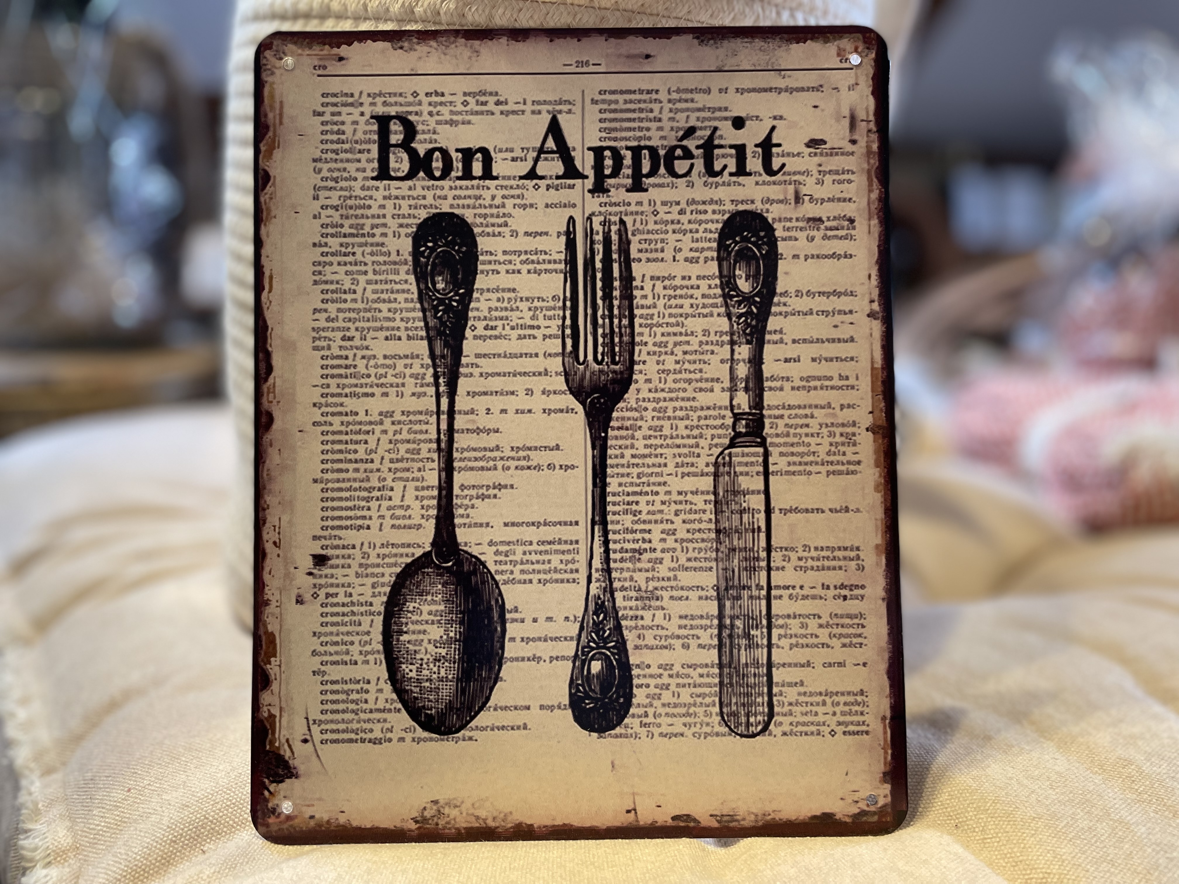 »Bon Appétit« Metallschild